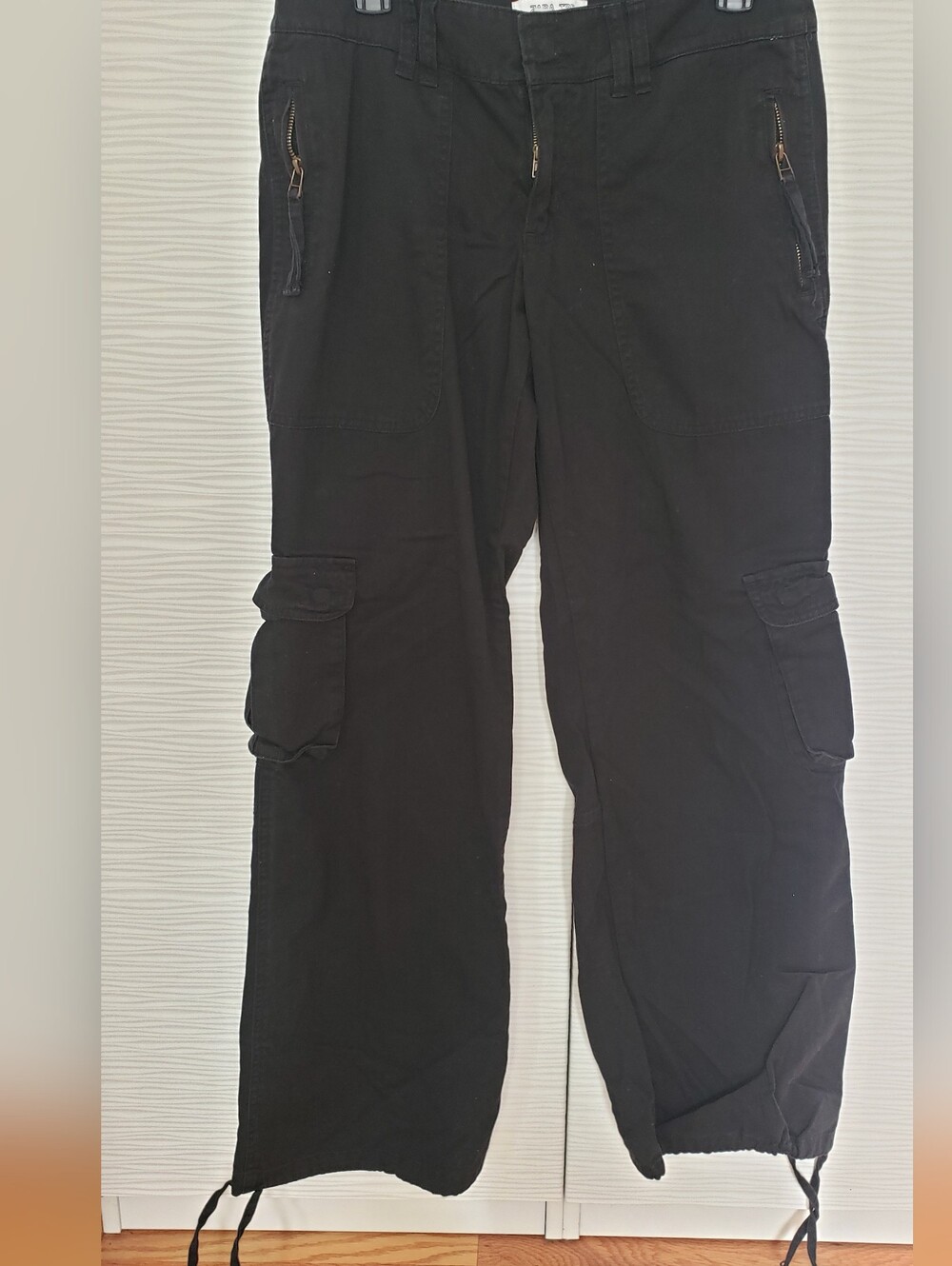 Zara TRF Woman Cotton Black Cargo Pants - Sz.M New